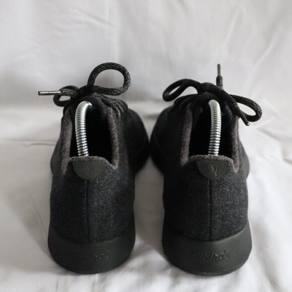 All Birds Merino Wool Korea Classic Black Lace Up W7 Washable Runner Shoes - Picture 3 of 10